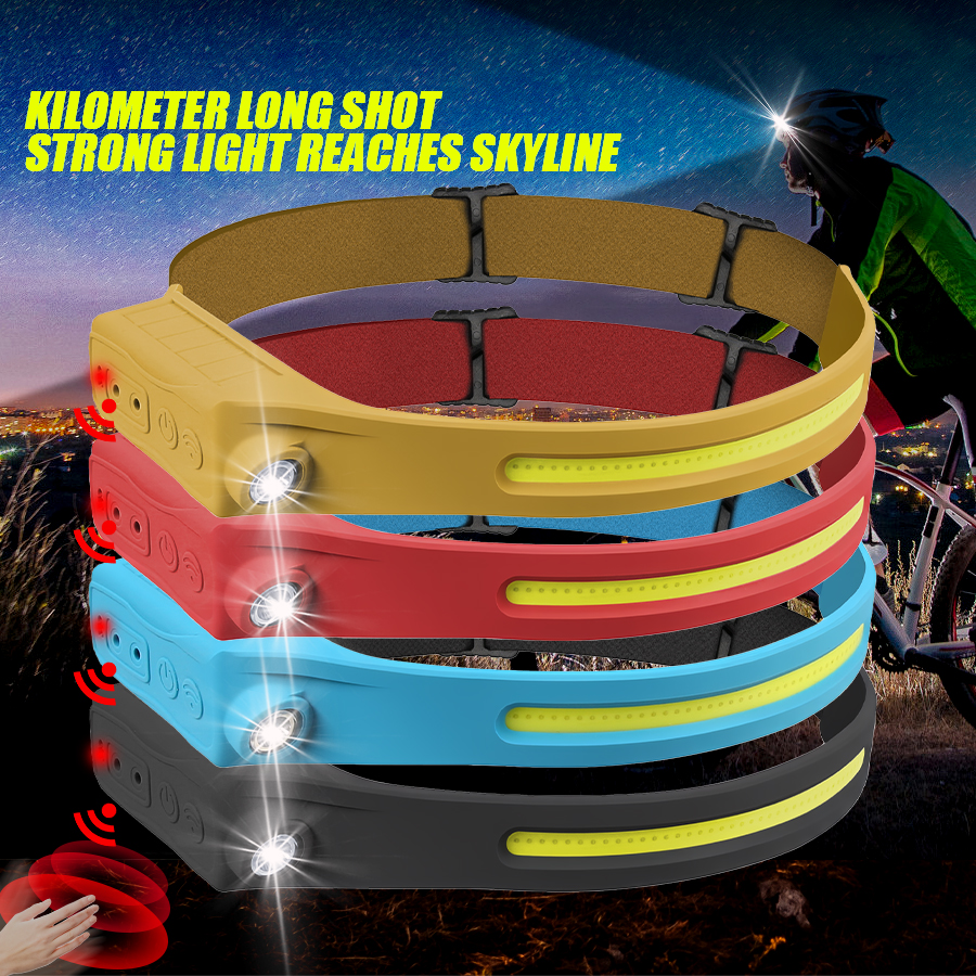 Fishing Headlamp - Rechargeable Headlight Motion Sensor 350 Lumen