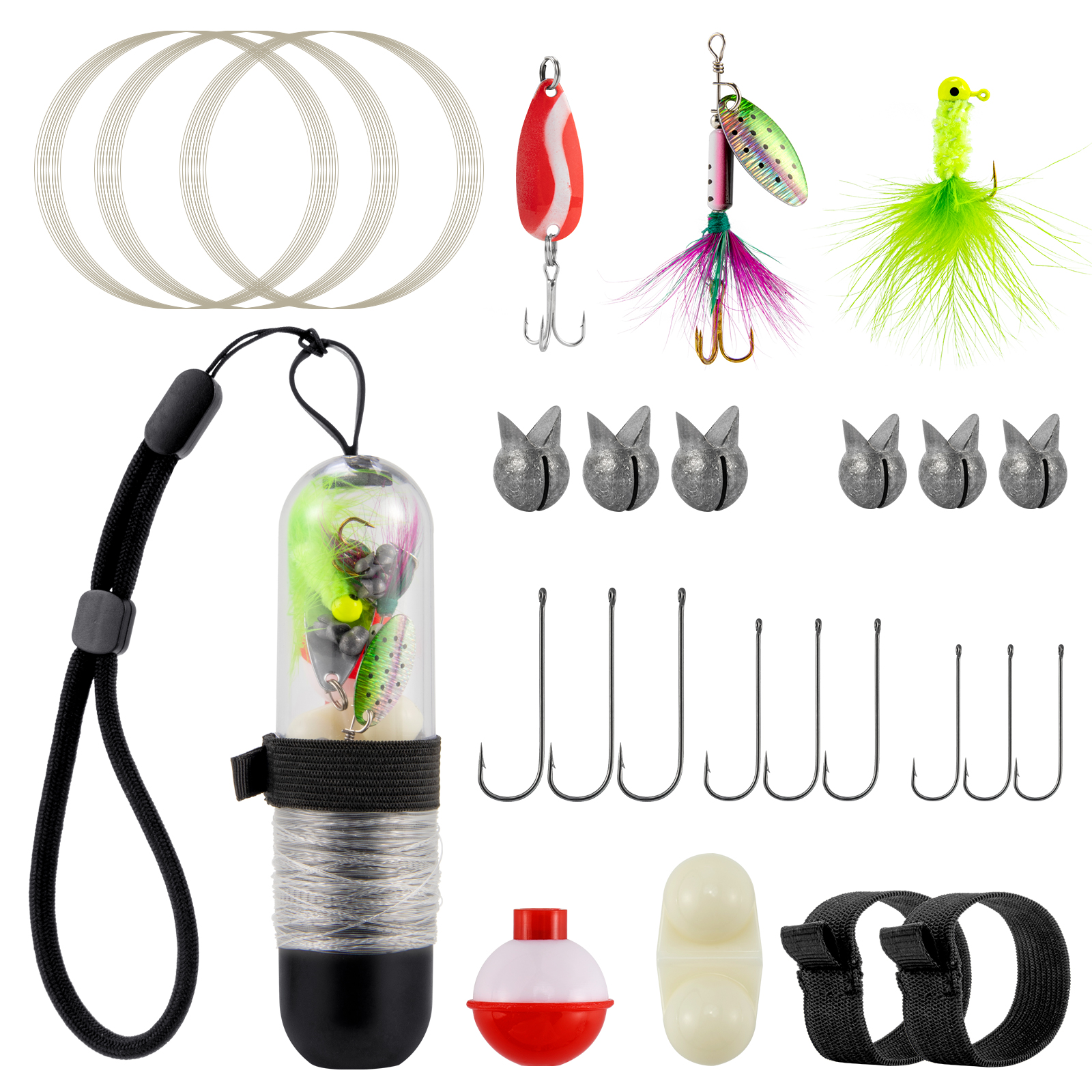 Fishing Equipment For Trout - 25pcs Survival Fishing Kit Pocket Reel