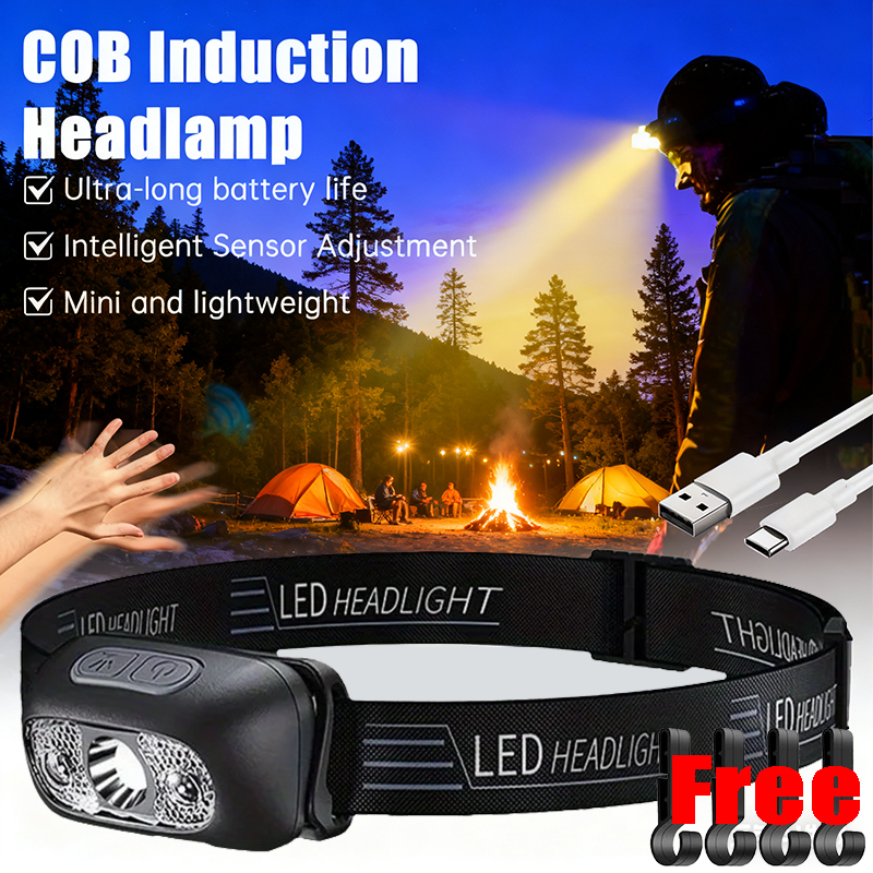 Fishing Headlamp - Strong Light Headlamp Portable LED Sensor