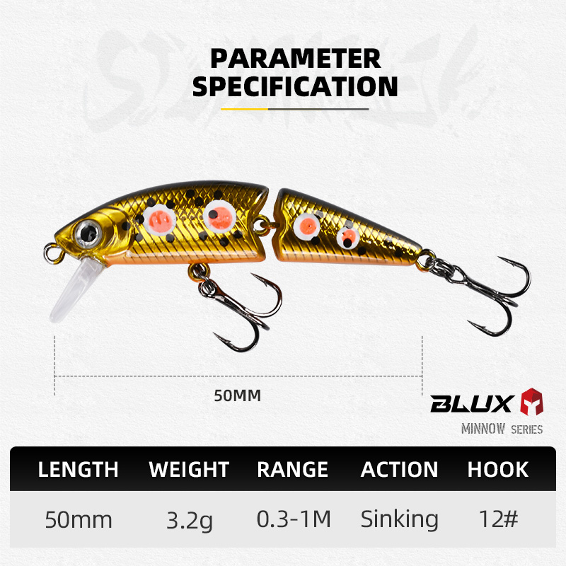 BLUX DR. Minnow Joint 50S Swim - Fishing Equipment For Trout のレビューと価格