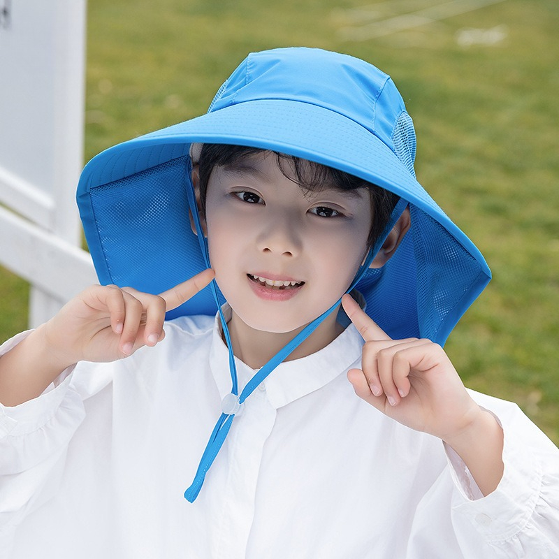 Kids Sun Hat with Neck Flap UV - Fishing Equipment For Kids のレビューと価格