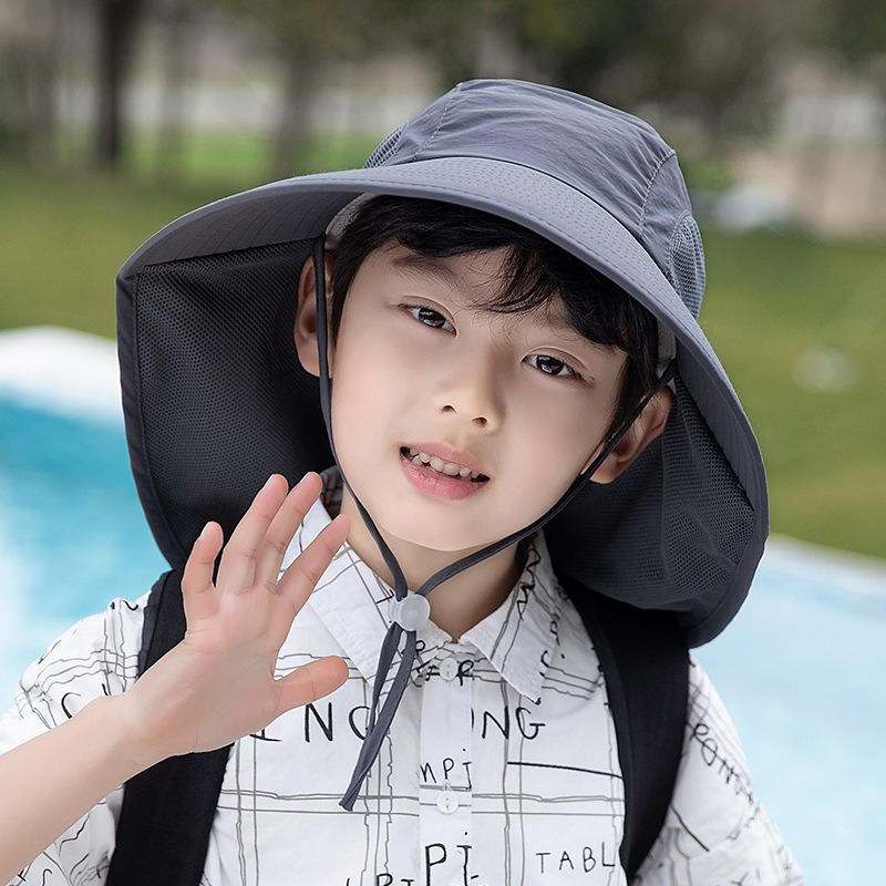 Kids Sun Hat with Neck Flap UV - Fishing Equipment For Kids のレビューと価格