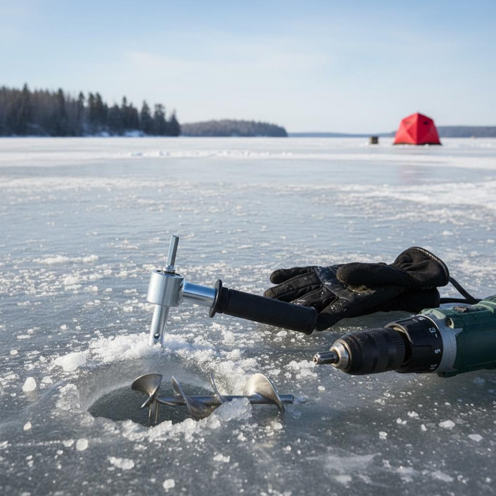 Ice Auger Drill Adapter Sturdy - Fishing Equipment Usa のレビューと価格