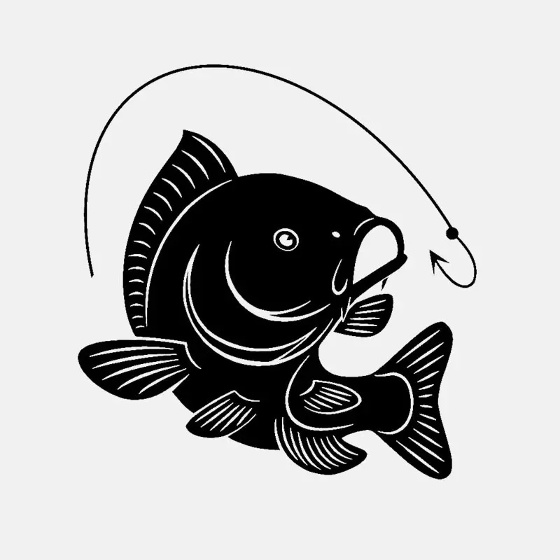 Carp Fishing Hook Decal Decora - Fishing Hook のレビューと価格