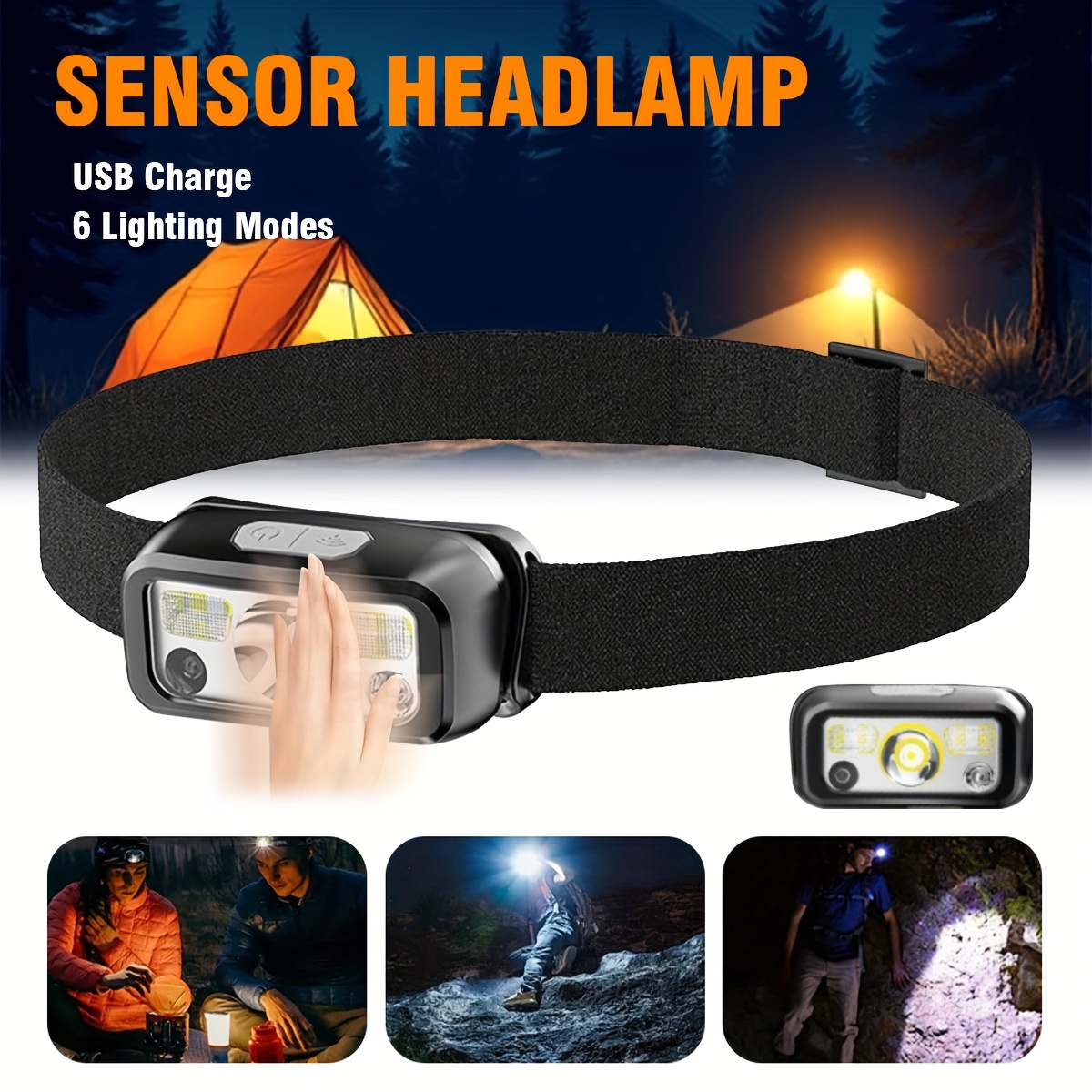 Powerful COB LED Sensor Headla - Fishing Headlamp のレビューと価格