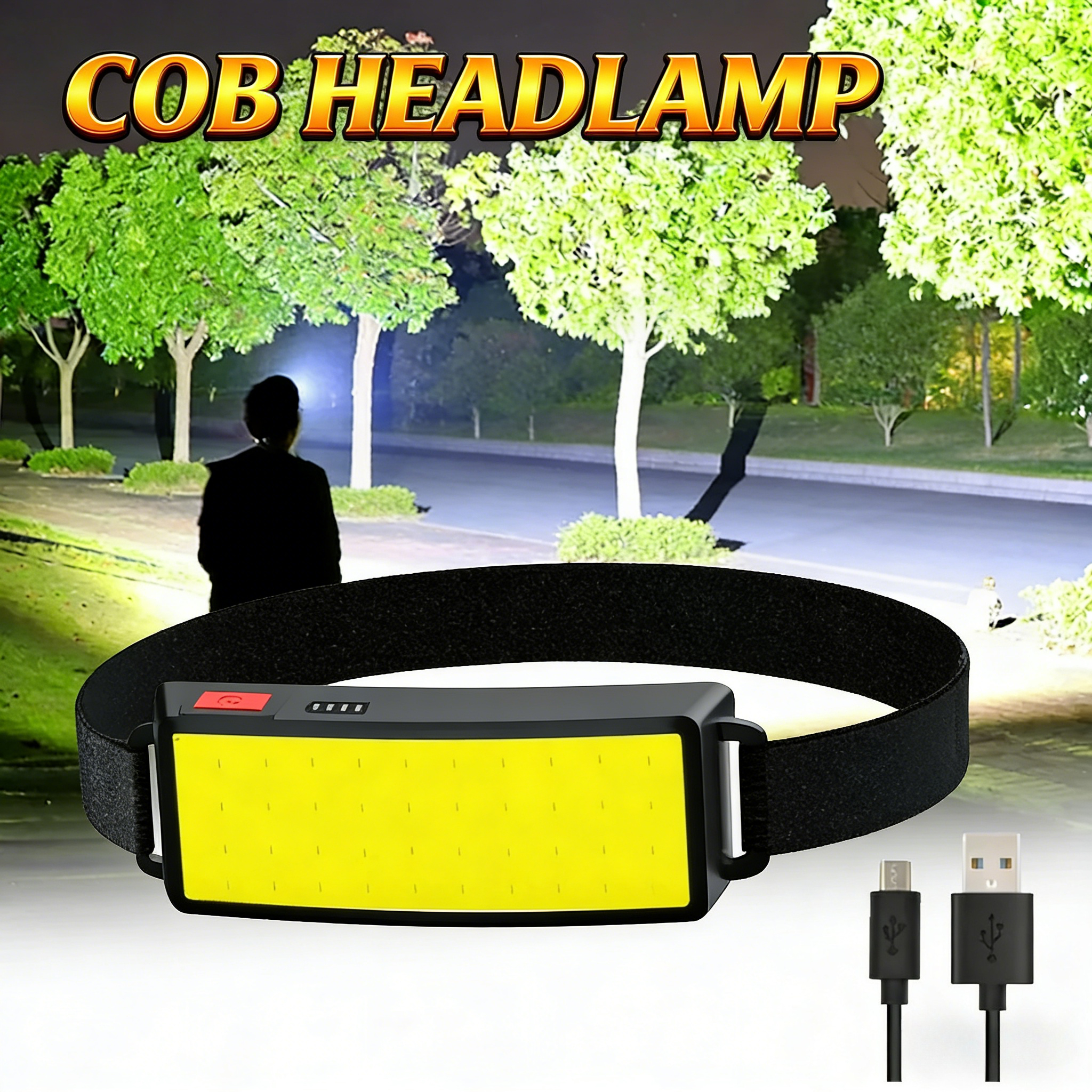COB Portable LED Headlights Ou - Fishing Headlamp のレビューと価格