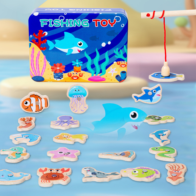 Wooden Magnetic Fishing Toys f - Fishing Equipment For Kids のレビューと価格